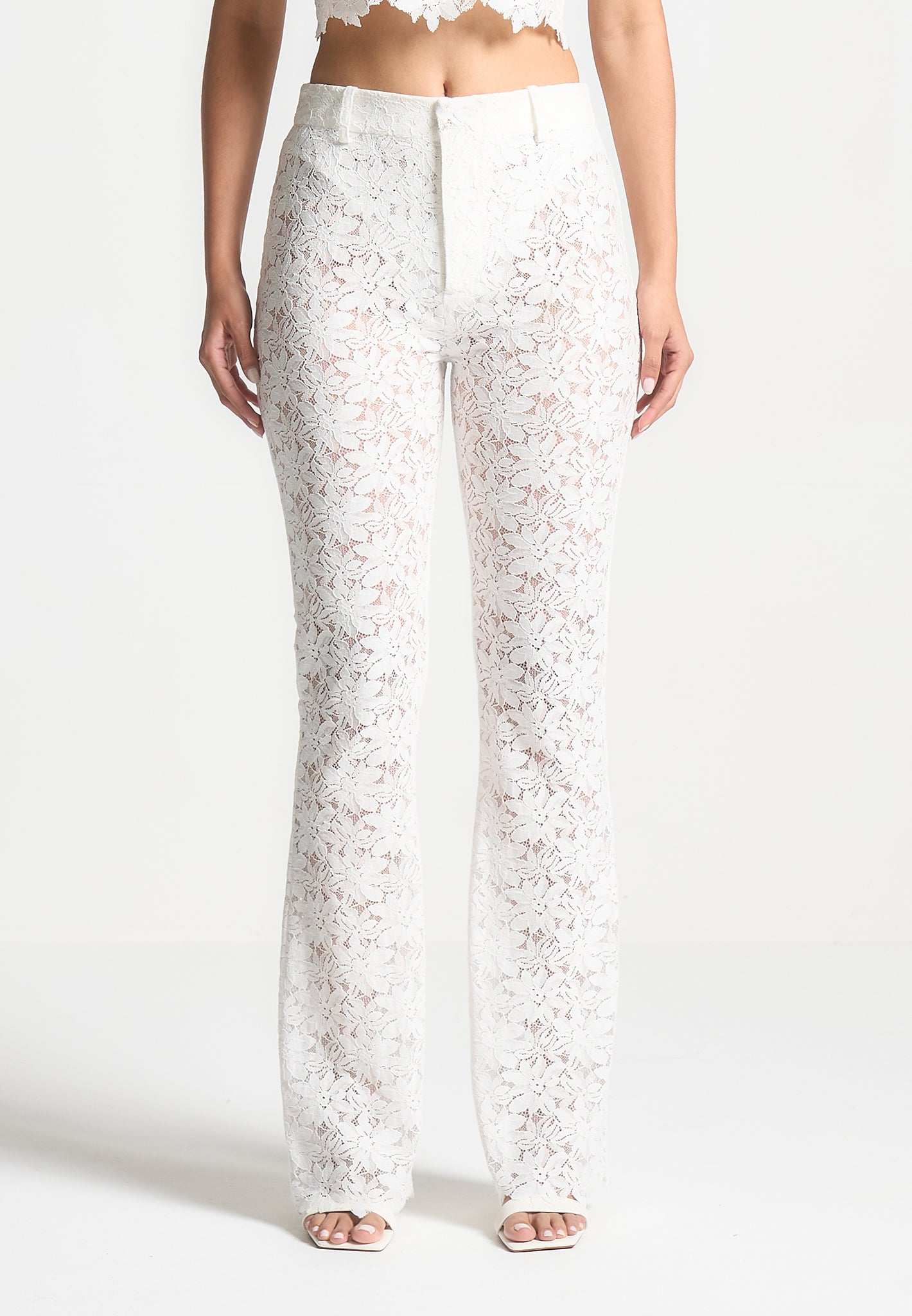 lace-fit-and-flare-trousers-white