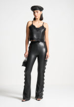 lace-trim-leather-camisole-top-black