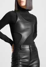 leather-overlay-high-neck-bodysuit-black