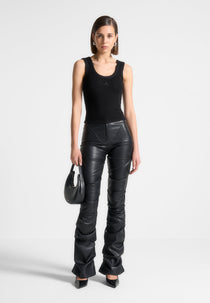 Alya - Eiffel Knitted Tank Top - Black