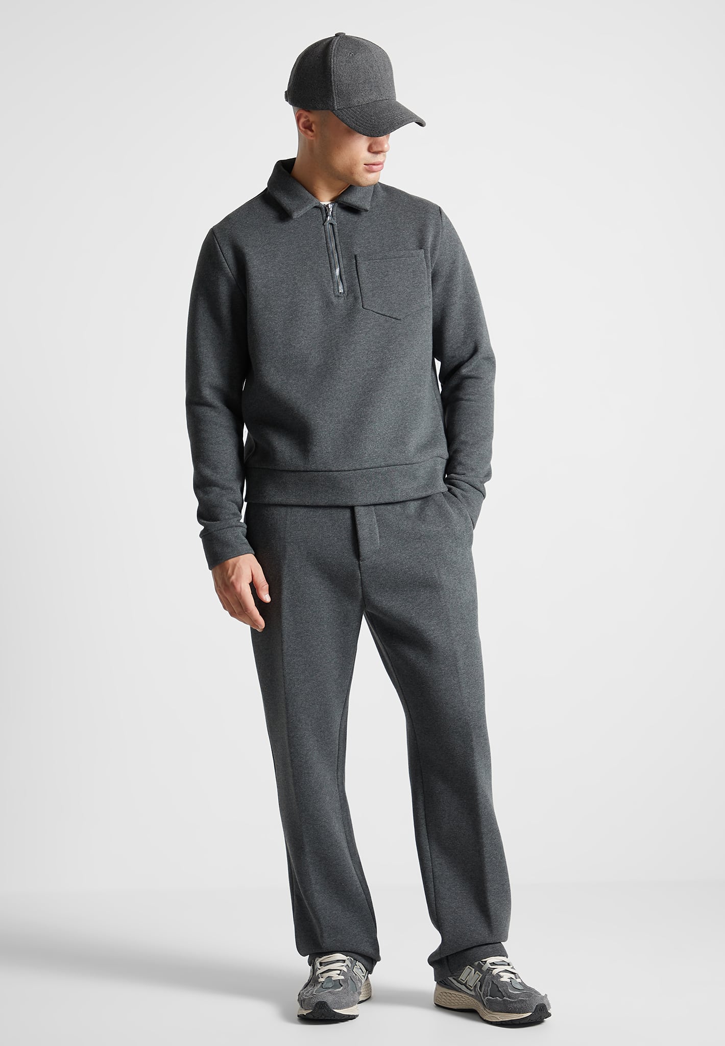 long-sleeve-polo-zip-jumper-dark-grey-marl