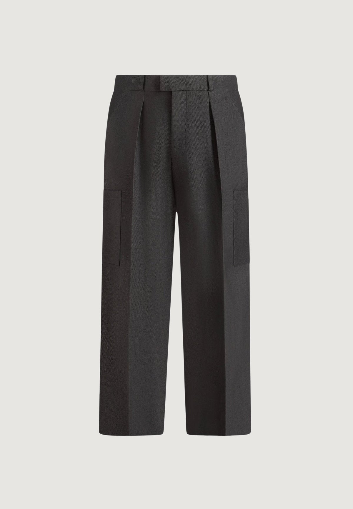 Luca - Relaxed Fit Pleated Pocket Pants - Grey
