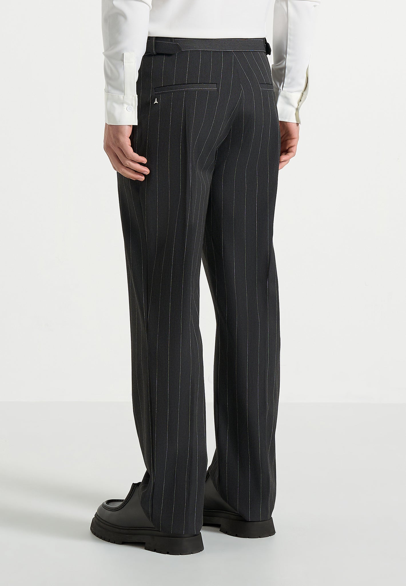 Joseph - Regular Fit Pinstripe Tailored Pants - Grey