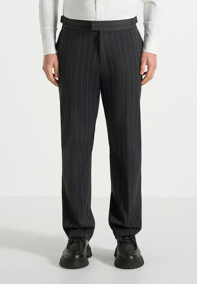 Joseph - Regular Fit Pinstripe Tailored Pants - Grey