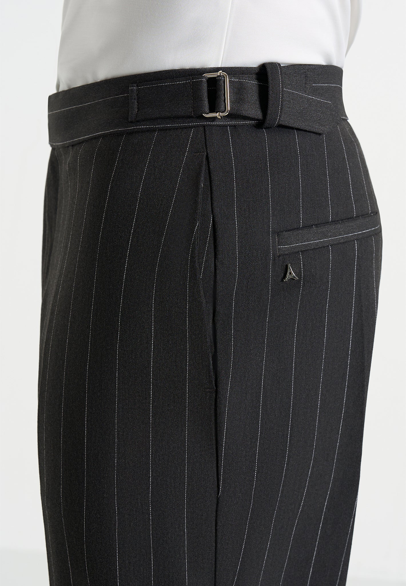Joseph - Regular Fit Pinstripe Tailored Pants - Grey