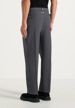 Dorian - Pleated Tailored Wool-Blend Pants - Grey