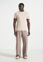 Luca - Relaxed Fit Pleated Pocket Pants - Mushroom