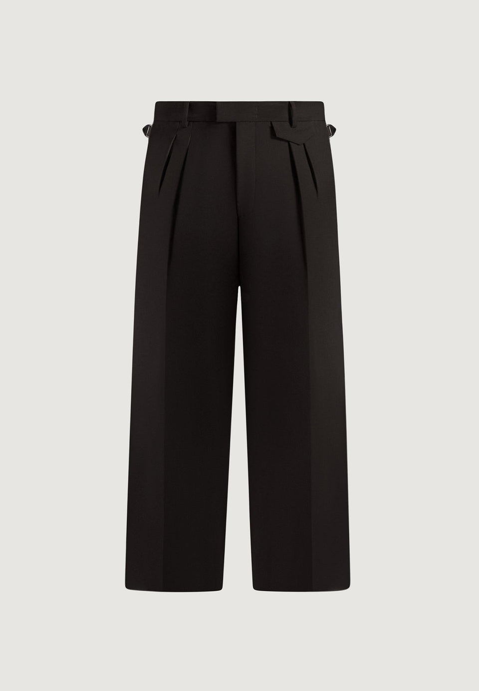 Pierre - Twin Pleat Tailored Pants - Dark Brown
