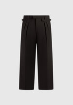 Pierre - Twin Pleat Tailored Pants - Dark Brown