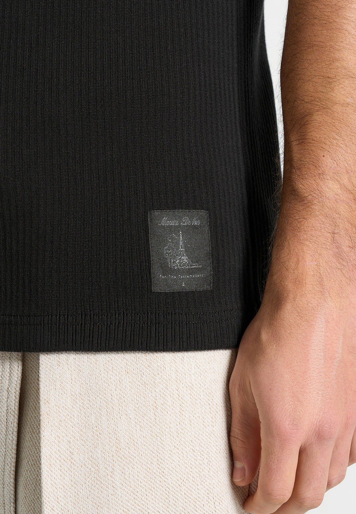 VS001 - Ribbed Cotton Tank Top - Black