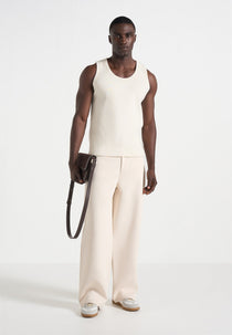 VS001 - Ribbed Cotton Tank Top - Cream