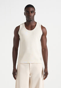 Justin - Ribbed Cotton Vest - Cream