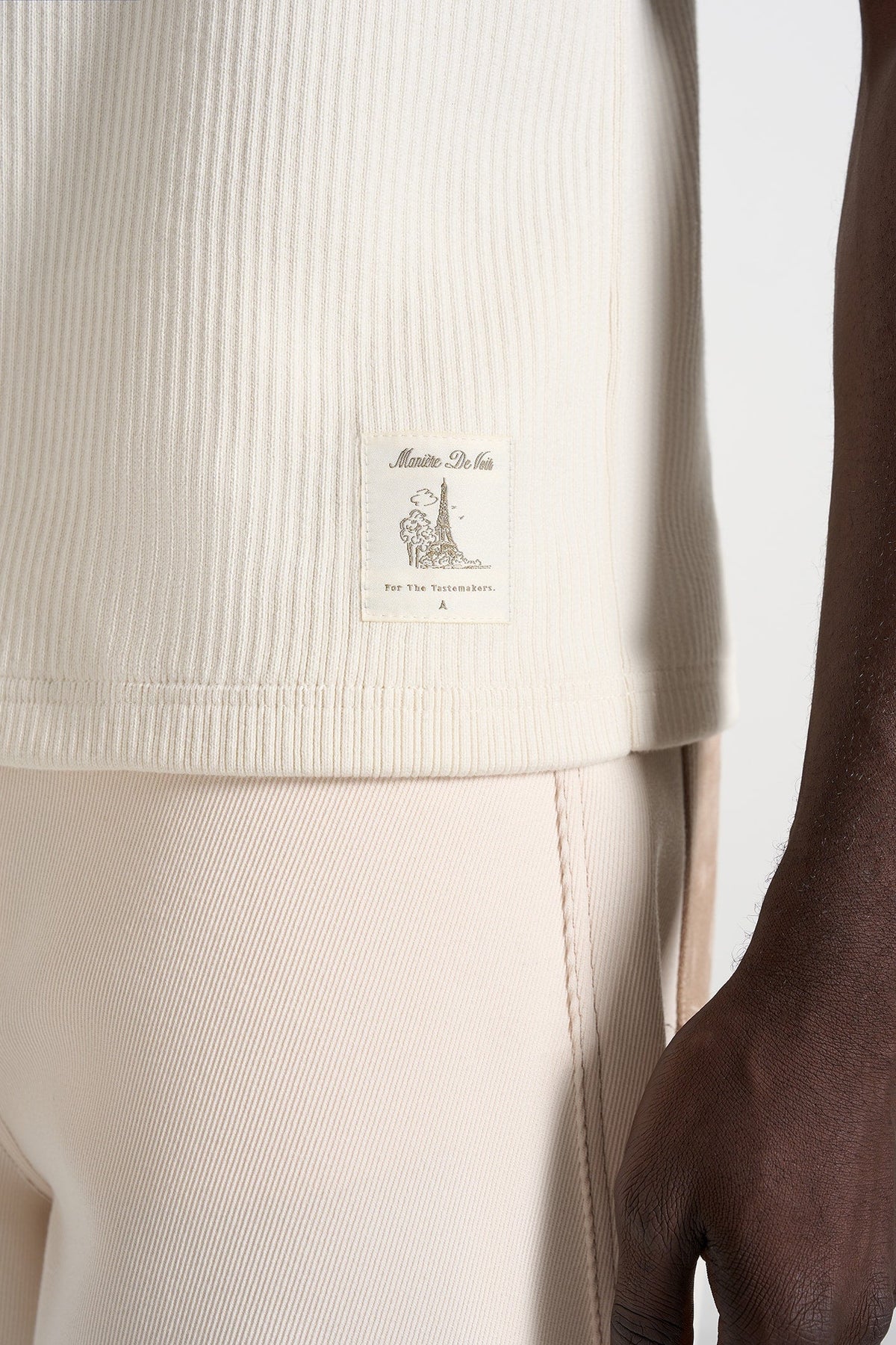 VS001 - Ribbed Cotton Tank Top - Cream