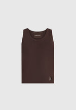 VS001 - Ribbed Cotton Tank Top - Dark Brown