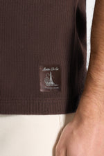 VS001 - Ribbed Cotton Tank Top - Dark Brown