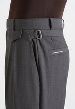 Pierre - Twin Pleat Tailored Pants - Grey