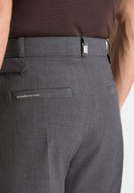 Pierre - Twin Pleat Tailored Pants - Grey