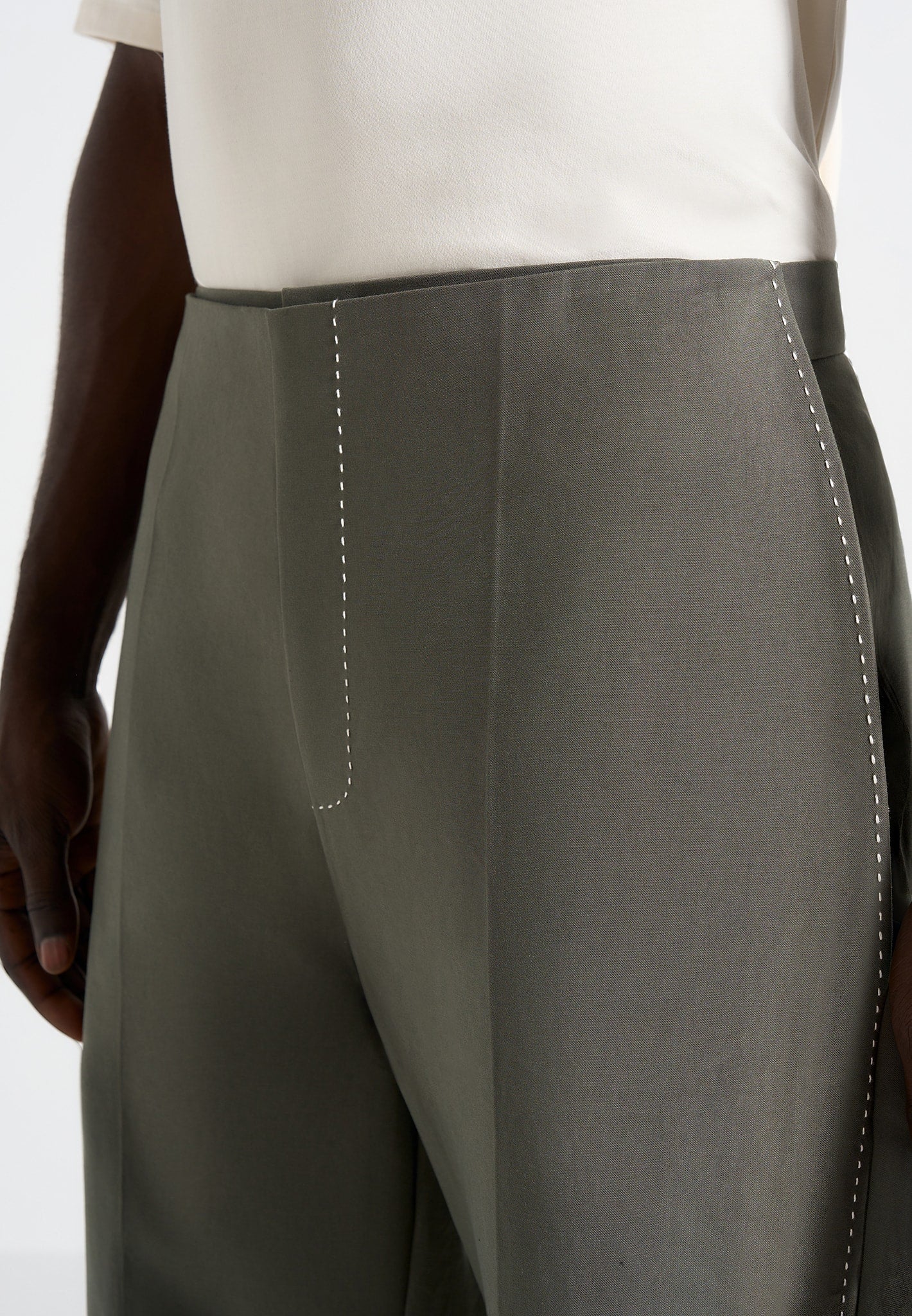 Henri - Foldover Pants - Olive