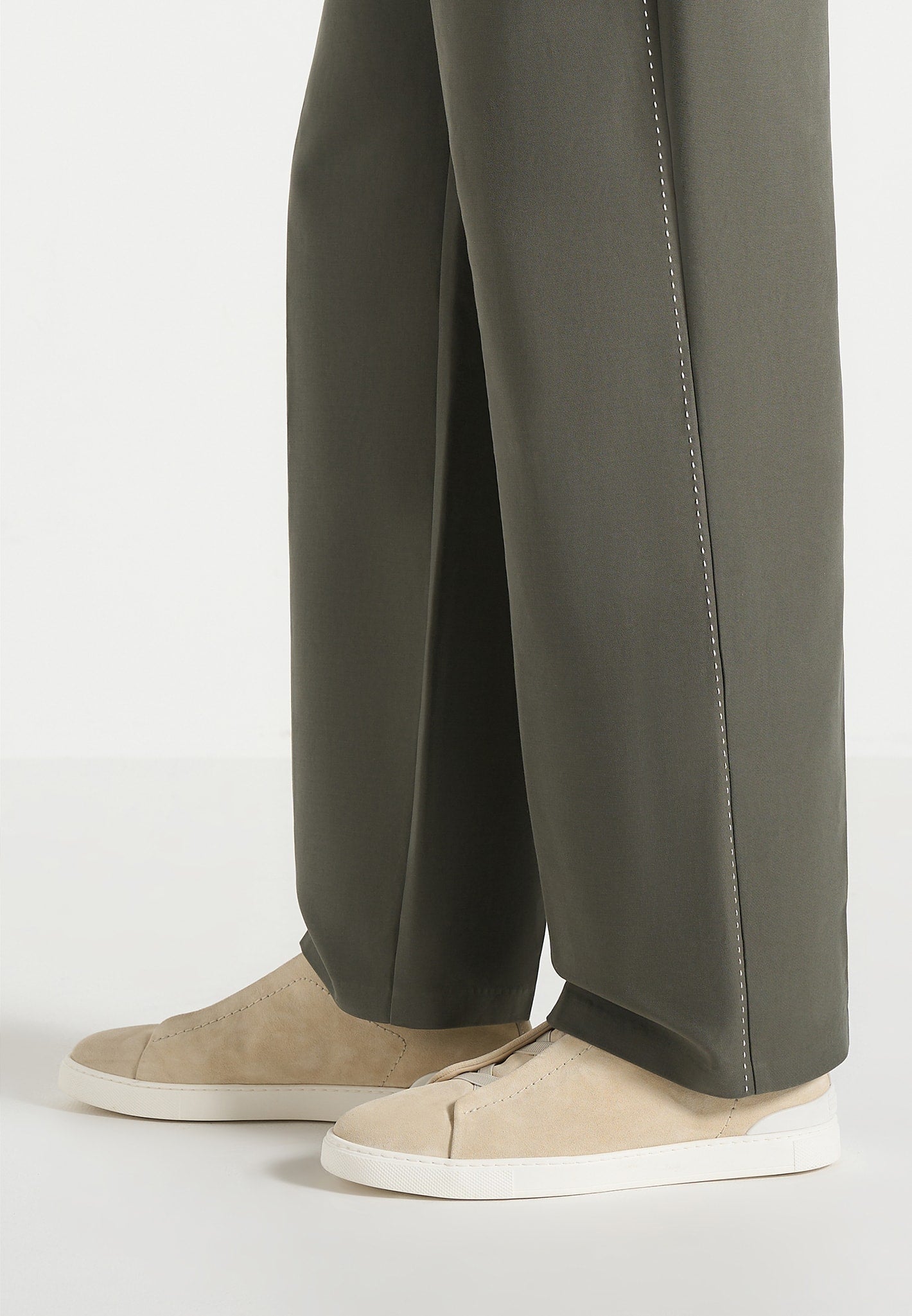 Henri - Foldover Pants - Olive