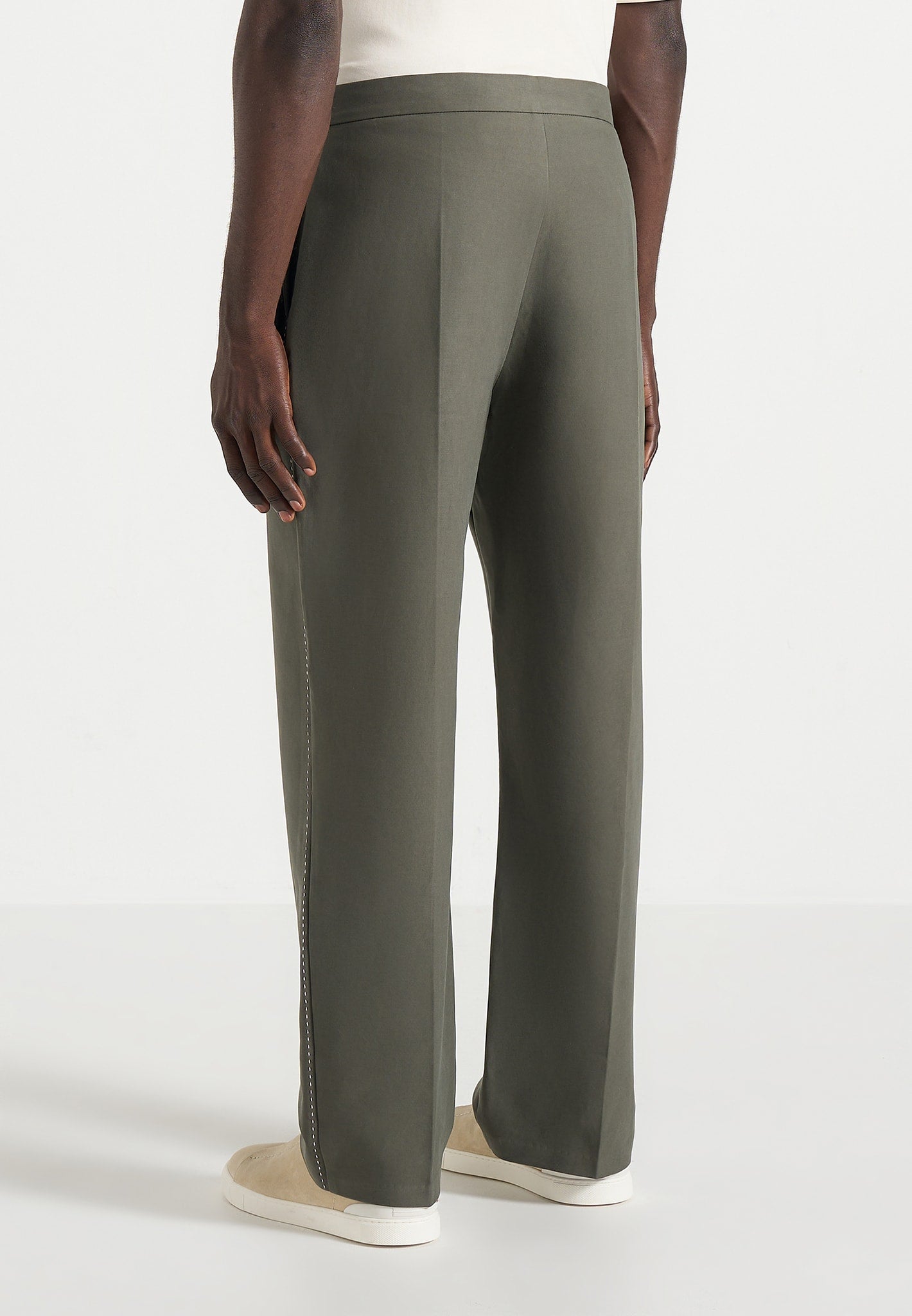 Henri - Foldover Pants - Olive
