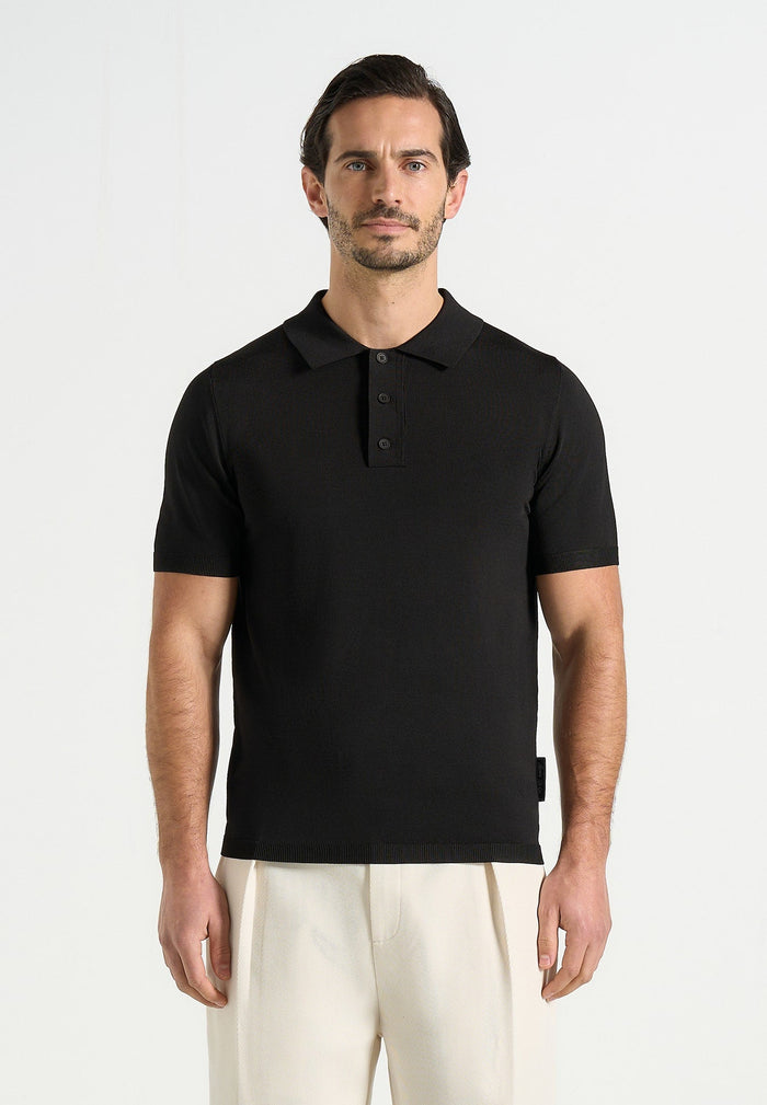 pl001-luxe-knitted-polo-top-black