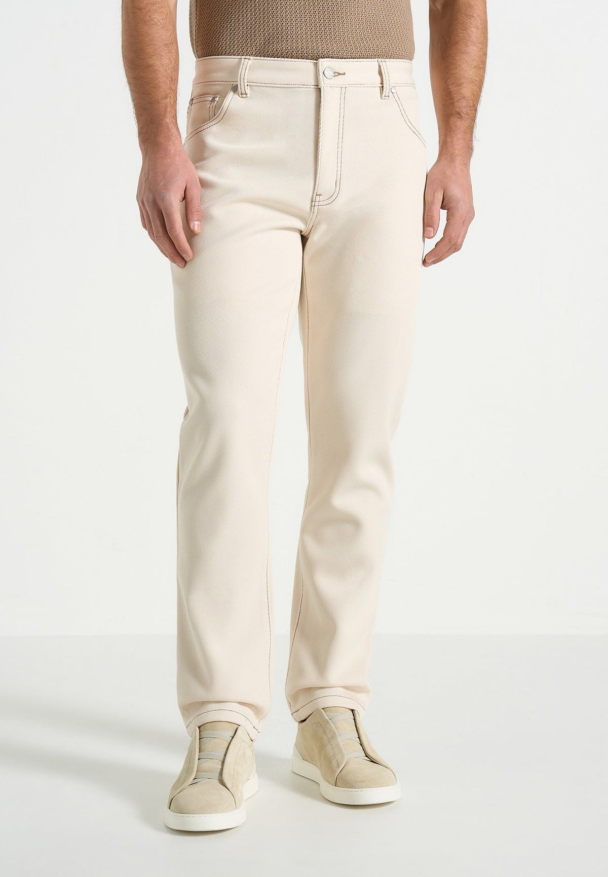 DN001 - Tapered Fit Jeans - Cream