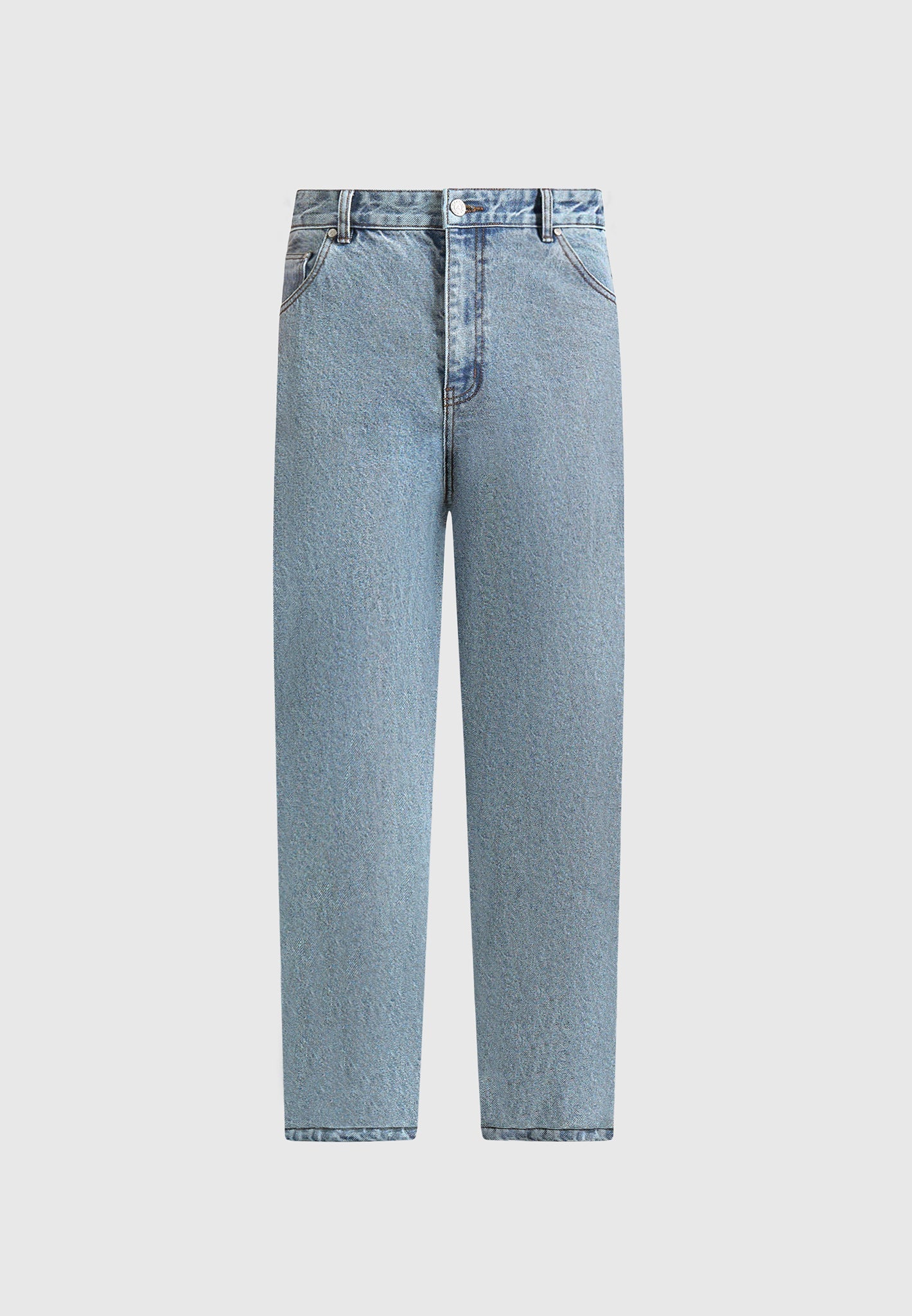 DN001 - Tapered Fit Denim Jeans - Mid Blue