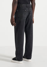 DN002 - Relaxed Fit Denim Jeans - Black