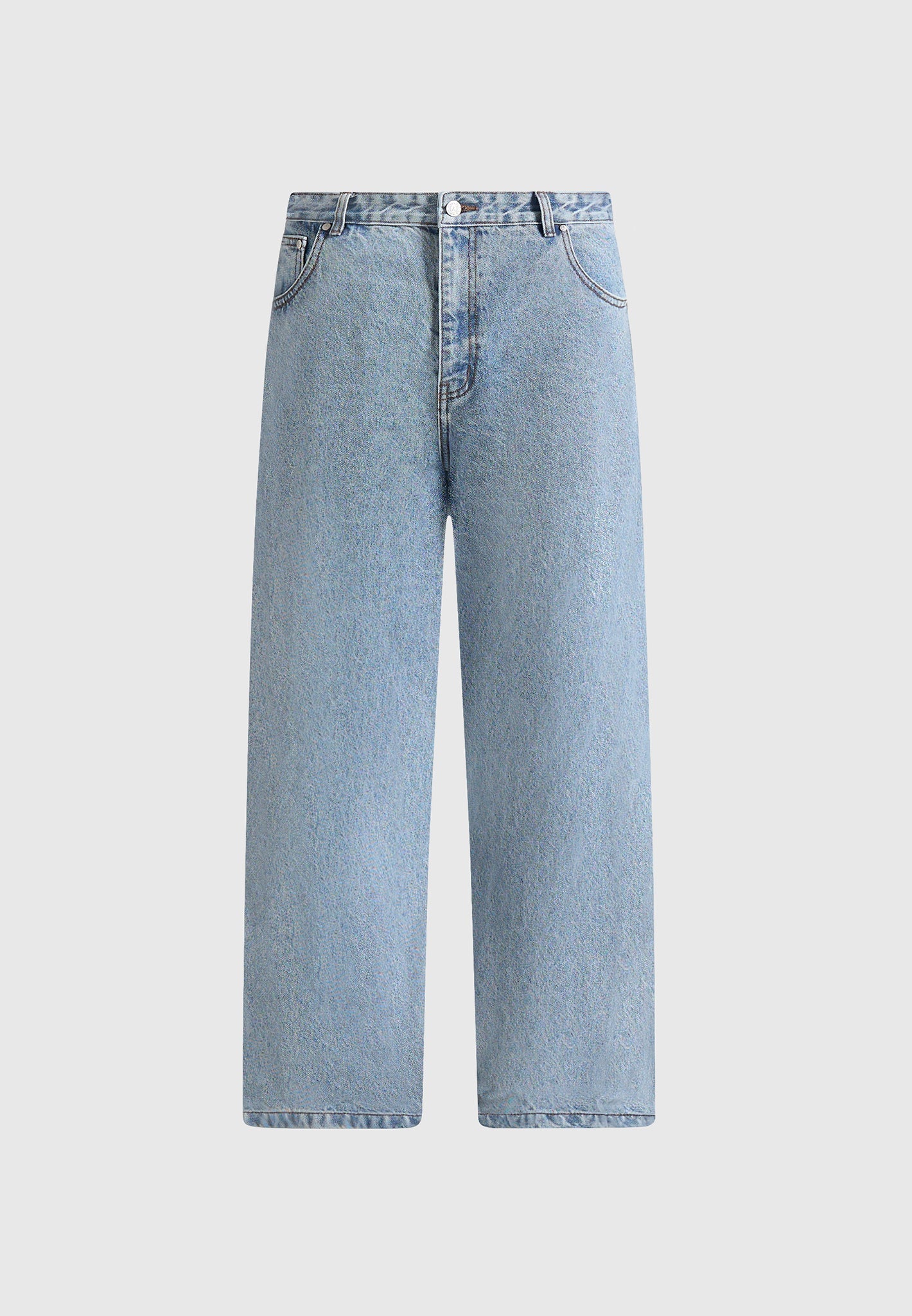 DN002 - Relaxed Fit Denim Jeans - Mid Blue