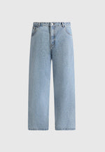 DN002 - Relaxed Fit Denim Jeans - Mid Blue