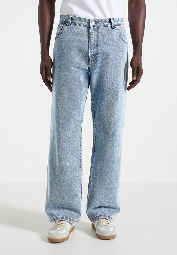 DN002 - Relaxed Fit Jeans - Mid Blue