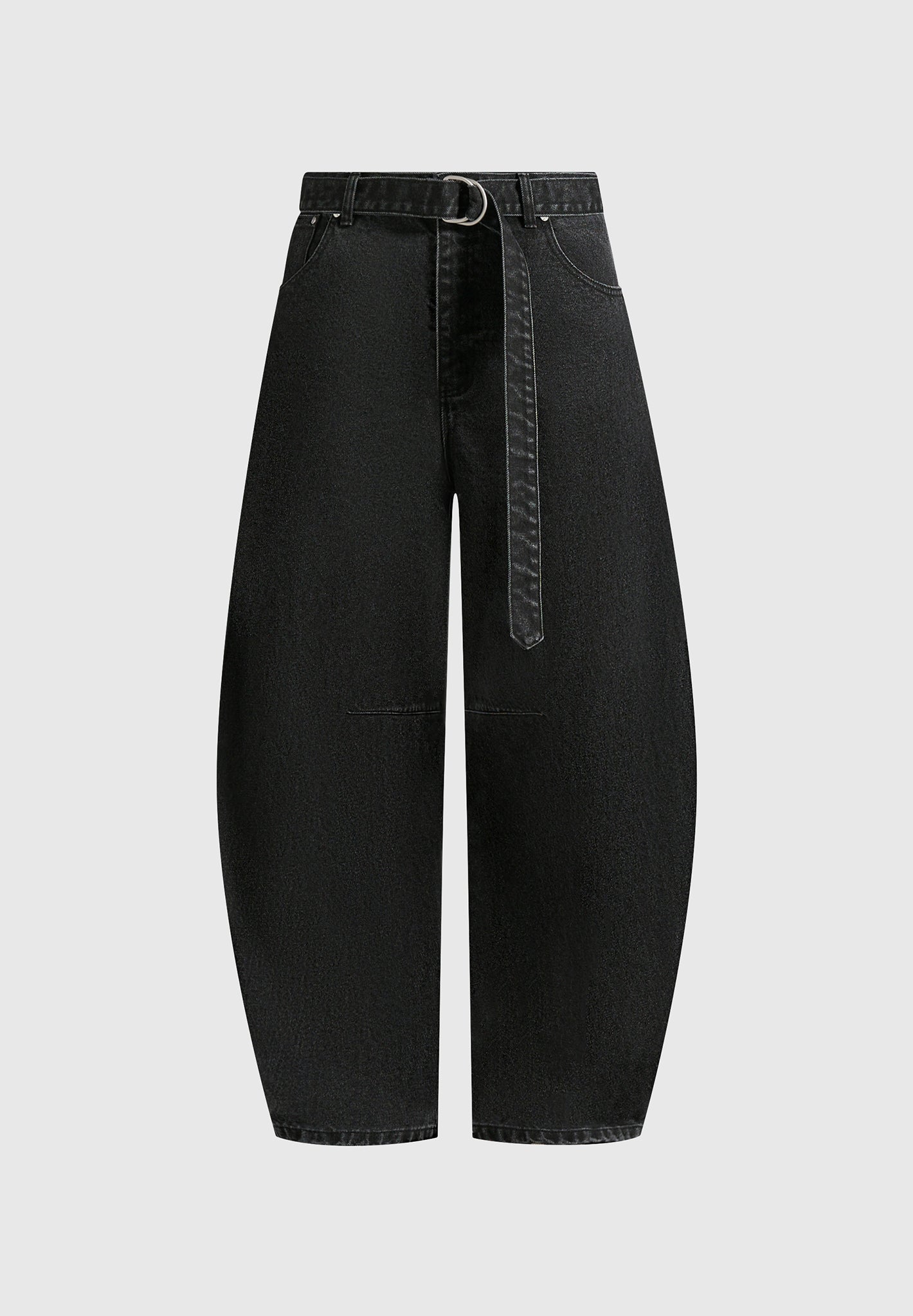 Xander - Barrel Leg Denim Jeans - Black