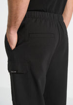Rayan - Textured Cargo Pants - Black