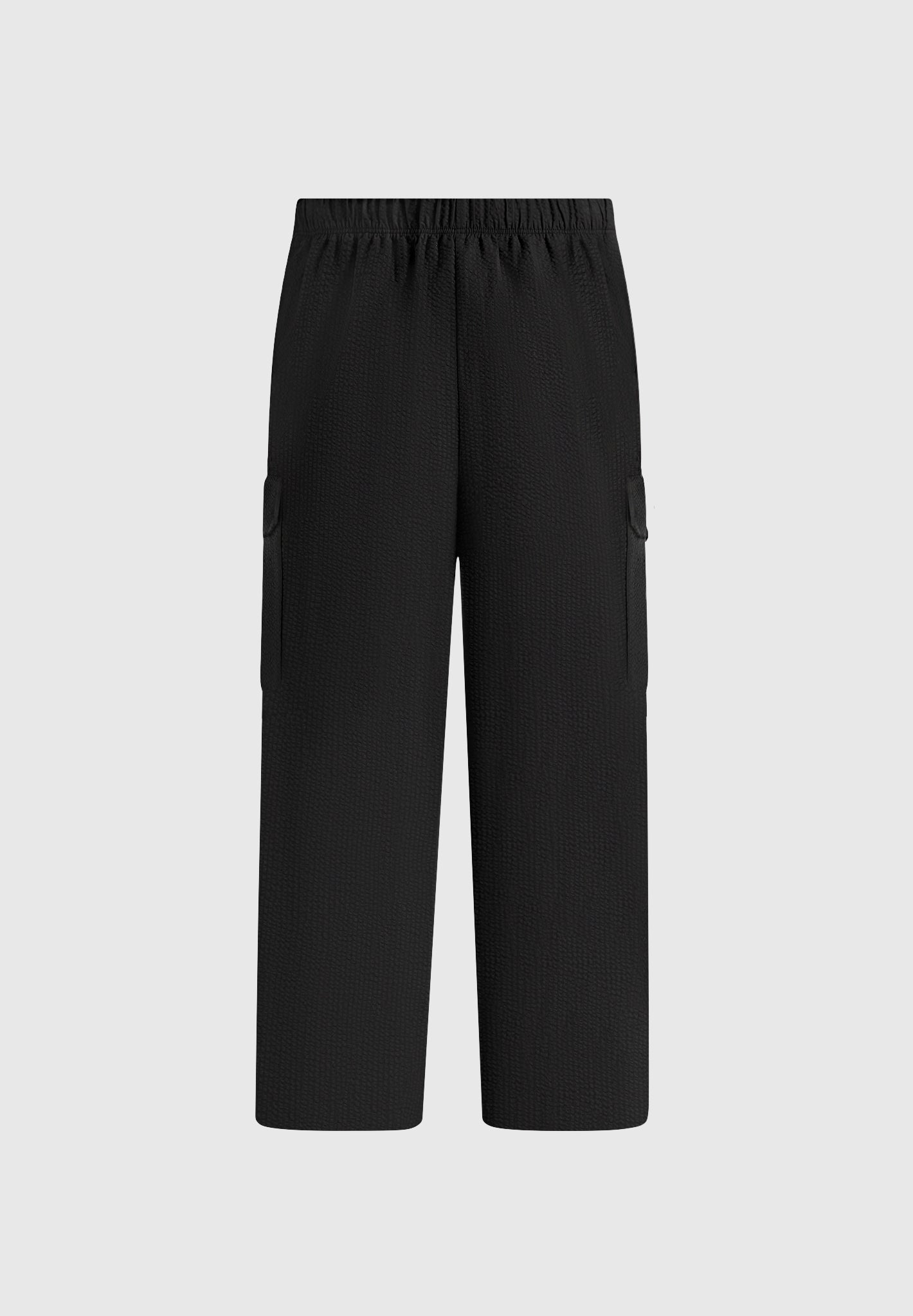 Rayan - Textured Cargo Pants - Black