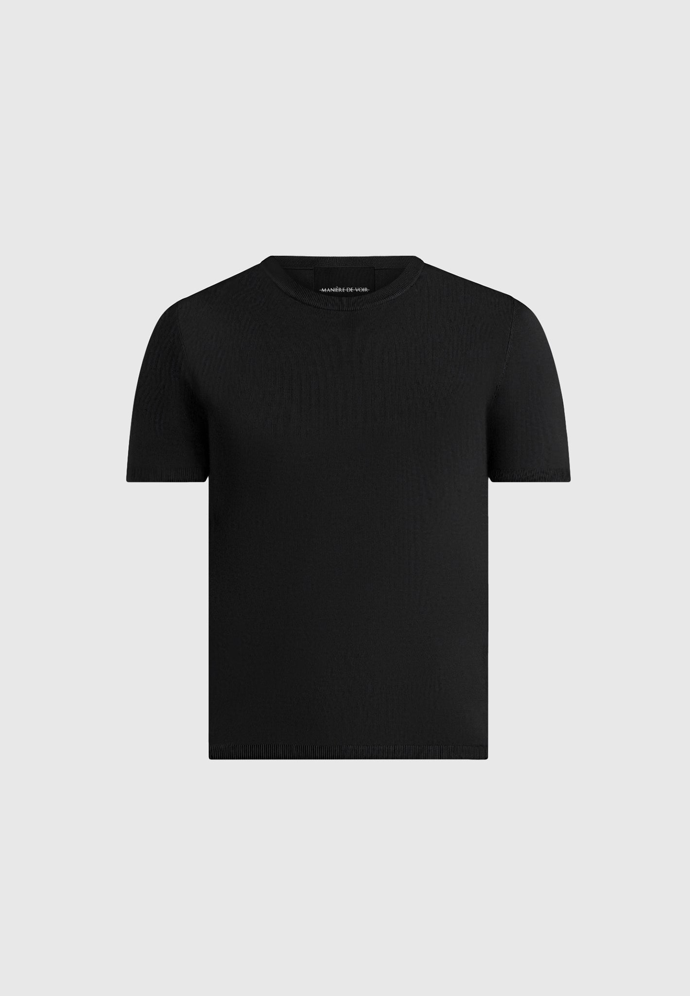TS010 - Luxe Knitted T-Shirt - Black