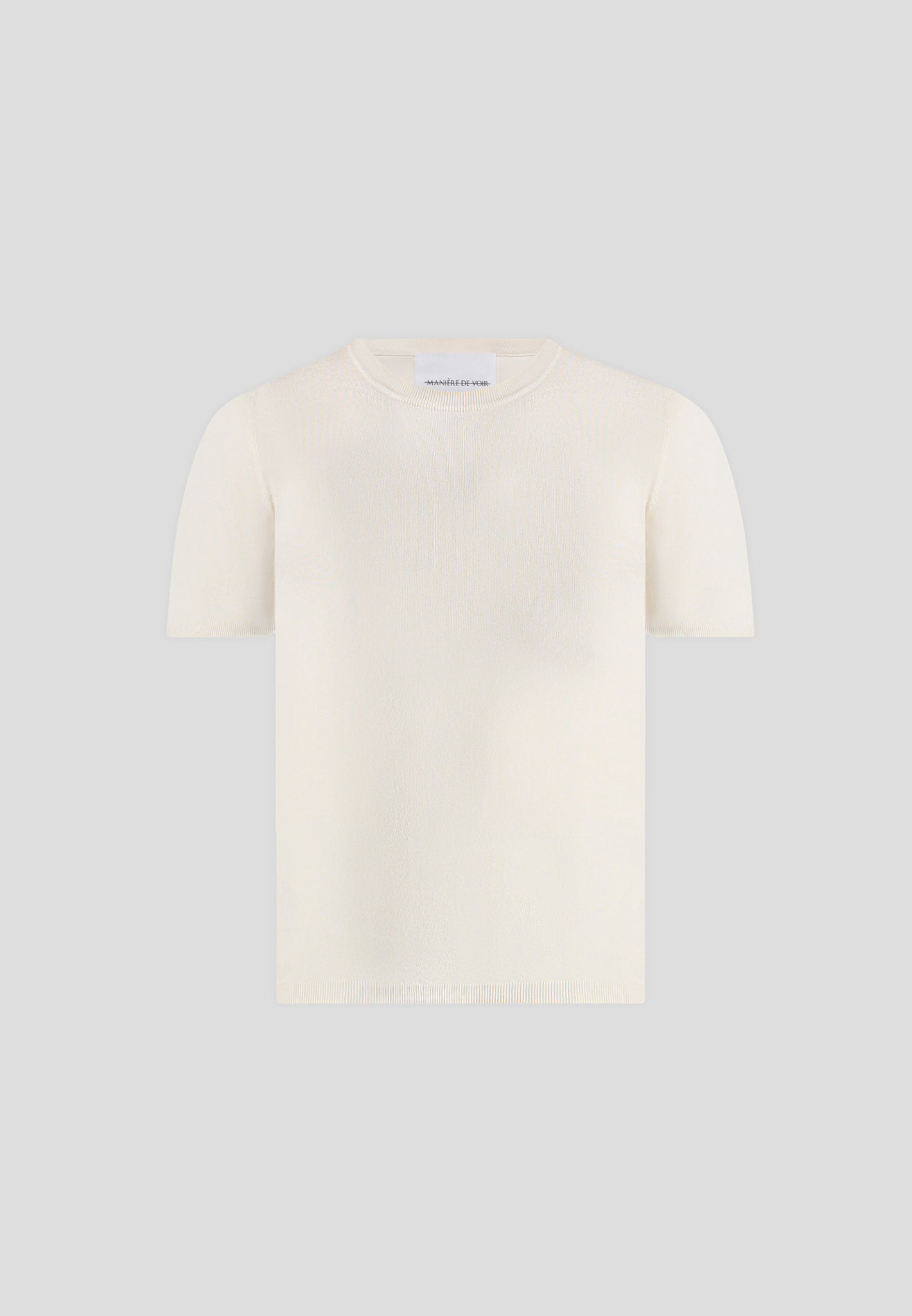 TS010 - Luxe Knitted T-Shirt - Cream