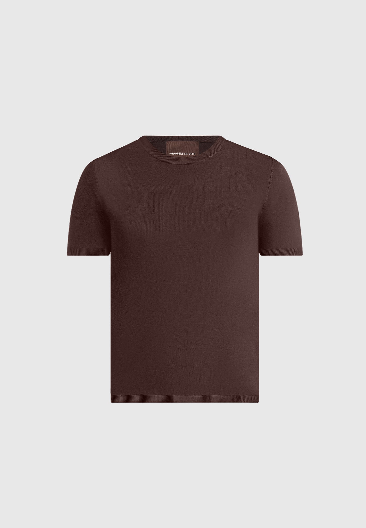 TS010 - Luxe Knitted T-Shirt - Brown