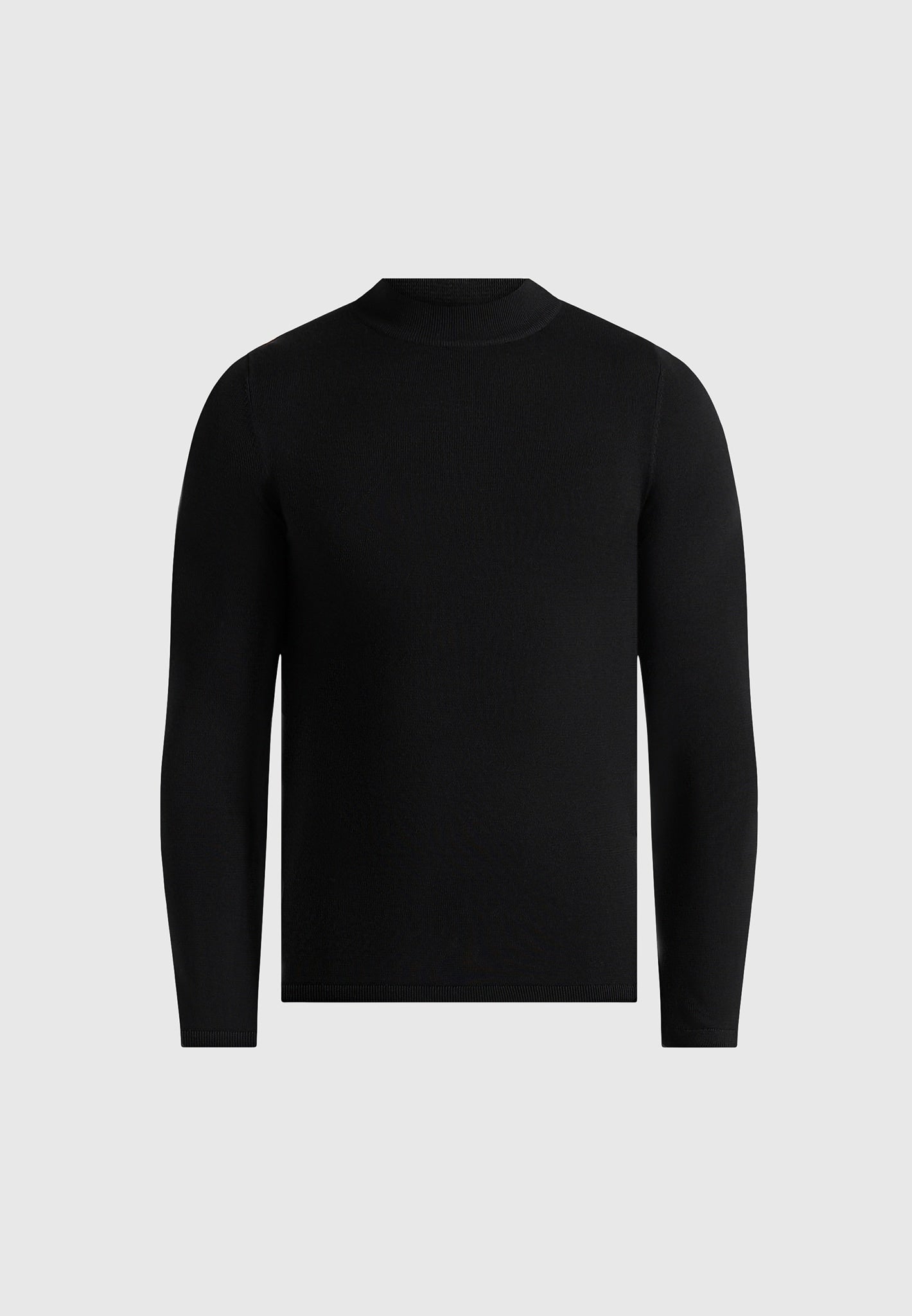 kw003-fitted-mock-neck-wool-blend-jumper-black