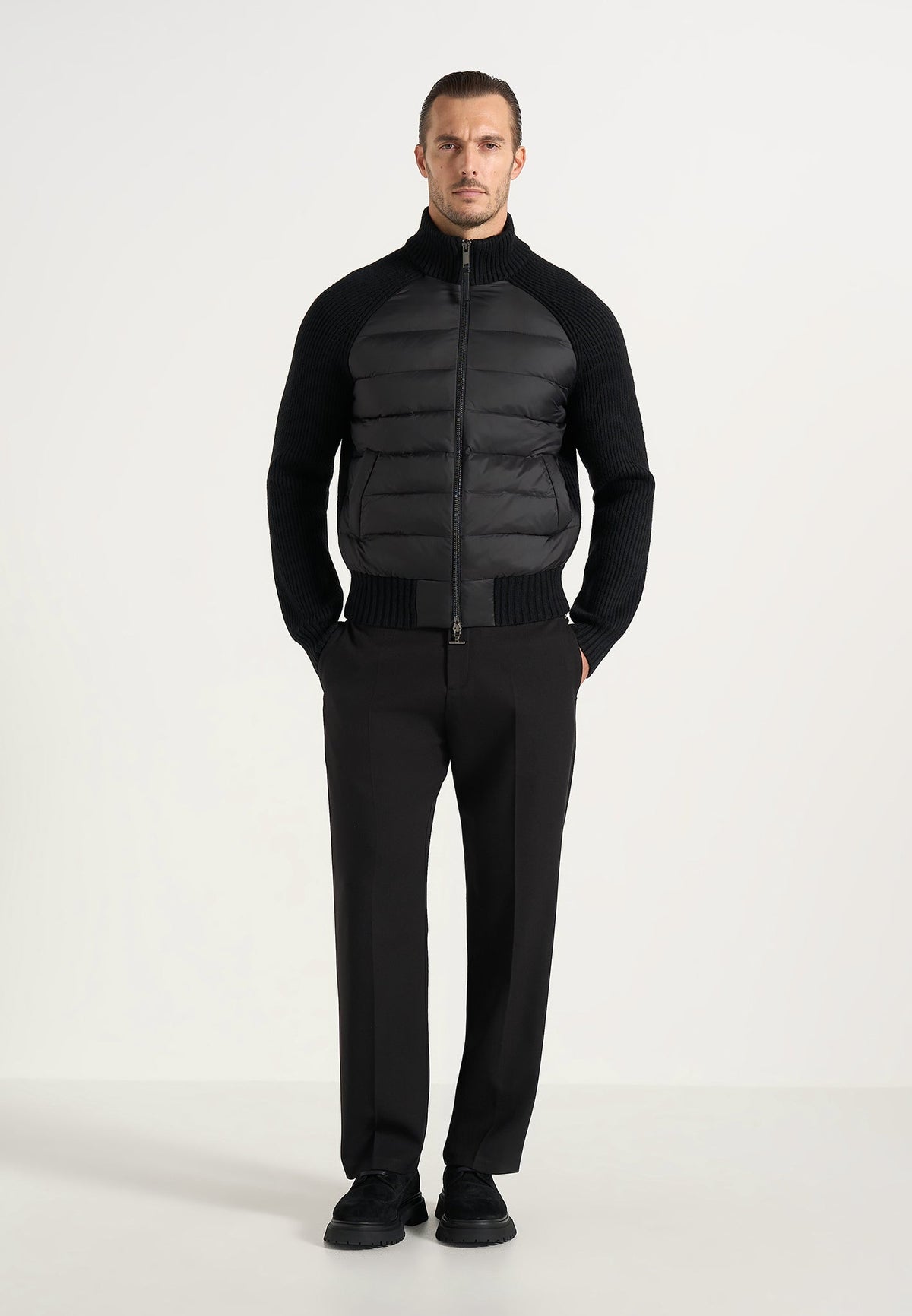 Scott - Puffer & Knit Jacket - Black