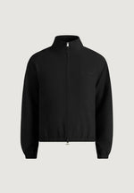 Ace - Boxy Cropped Wool-Blend Track Jacket - Black
