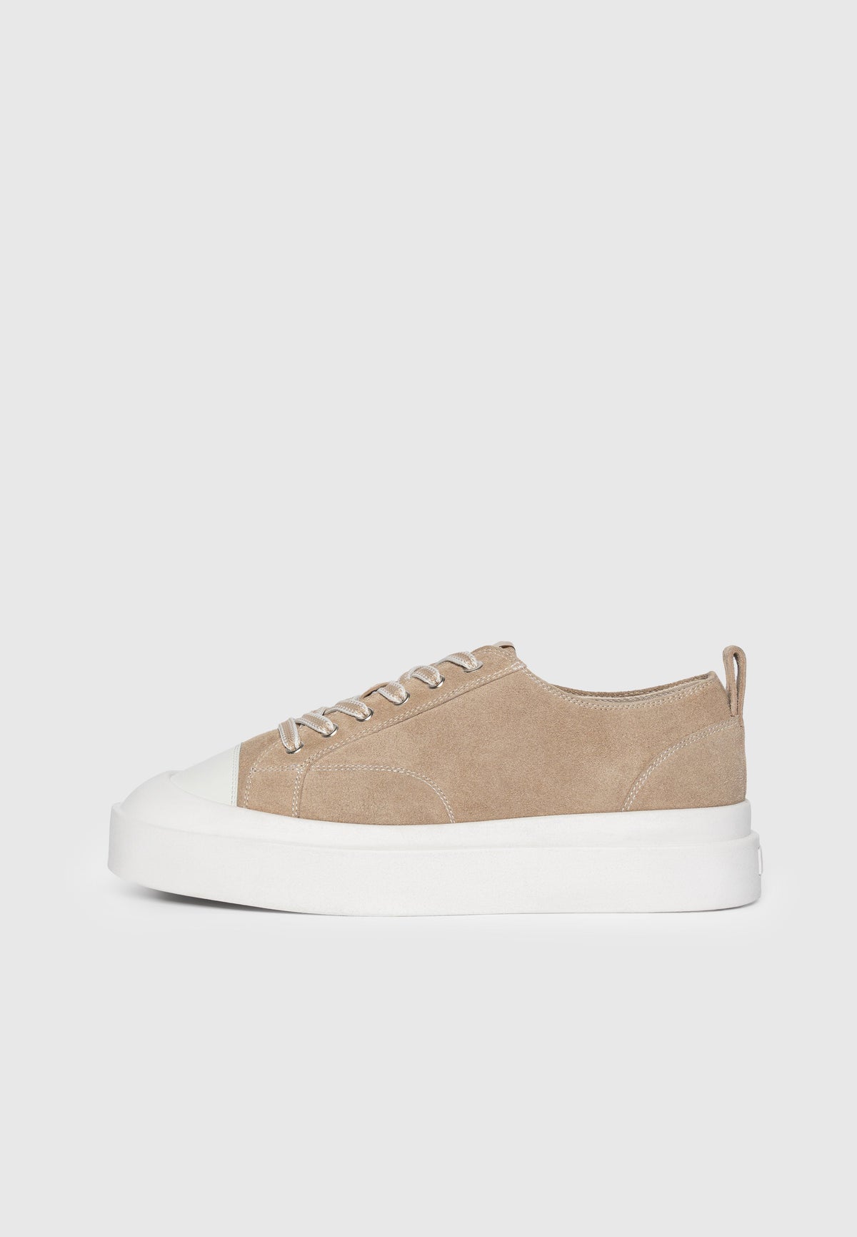Men's Vienna - Suede Contrast Stitch Sneaker - Beige