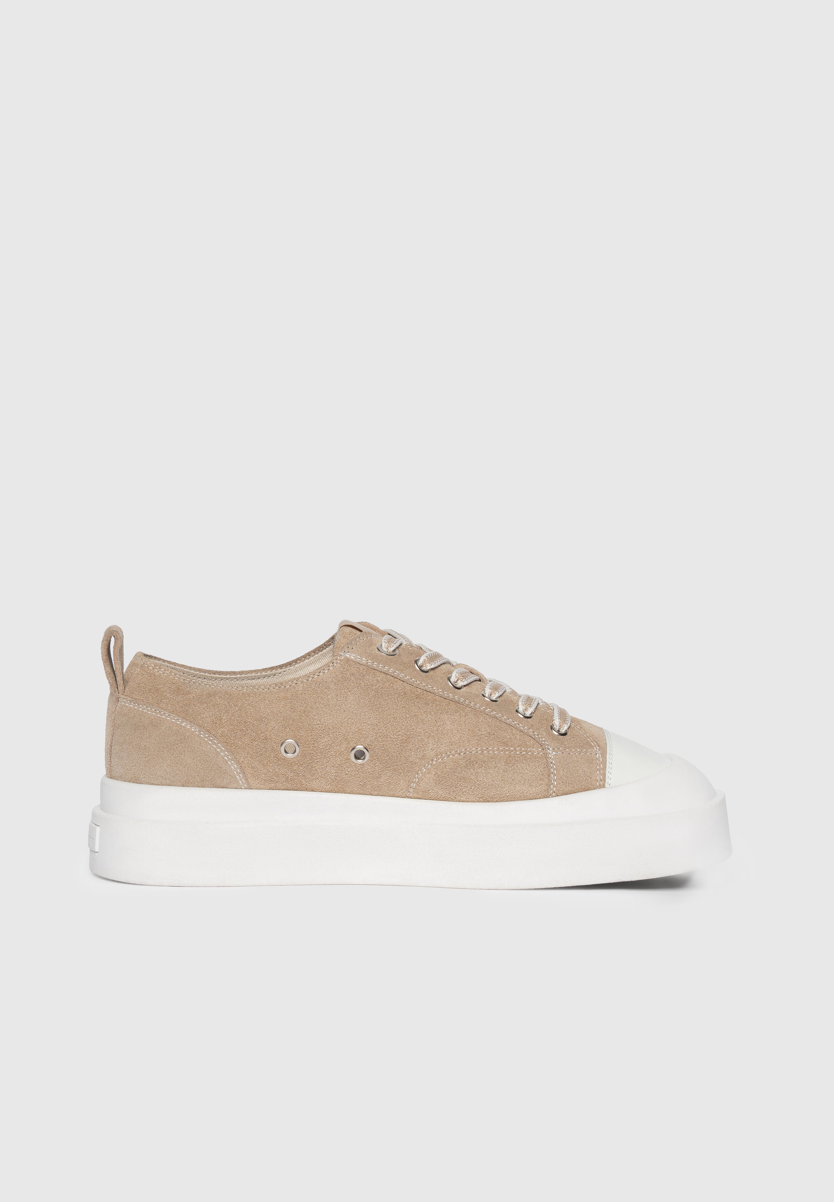 Men's Vienna - Suede Contrast Stitch Sneaker - Beige