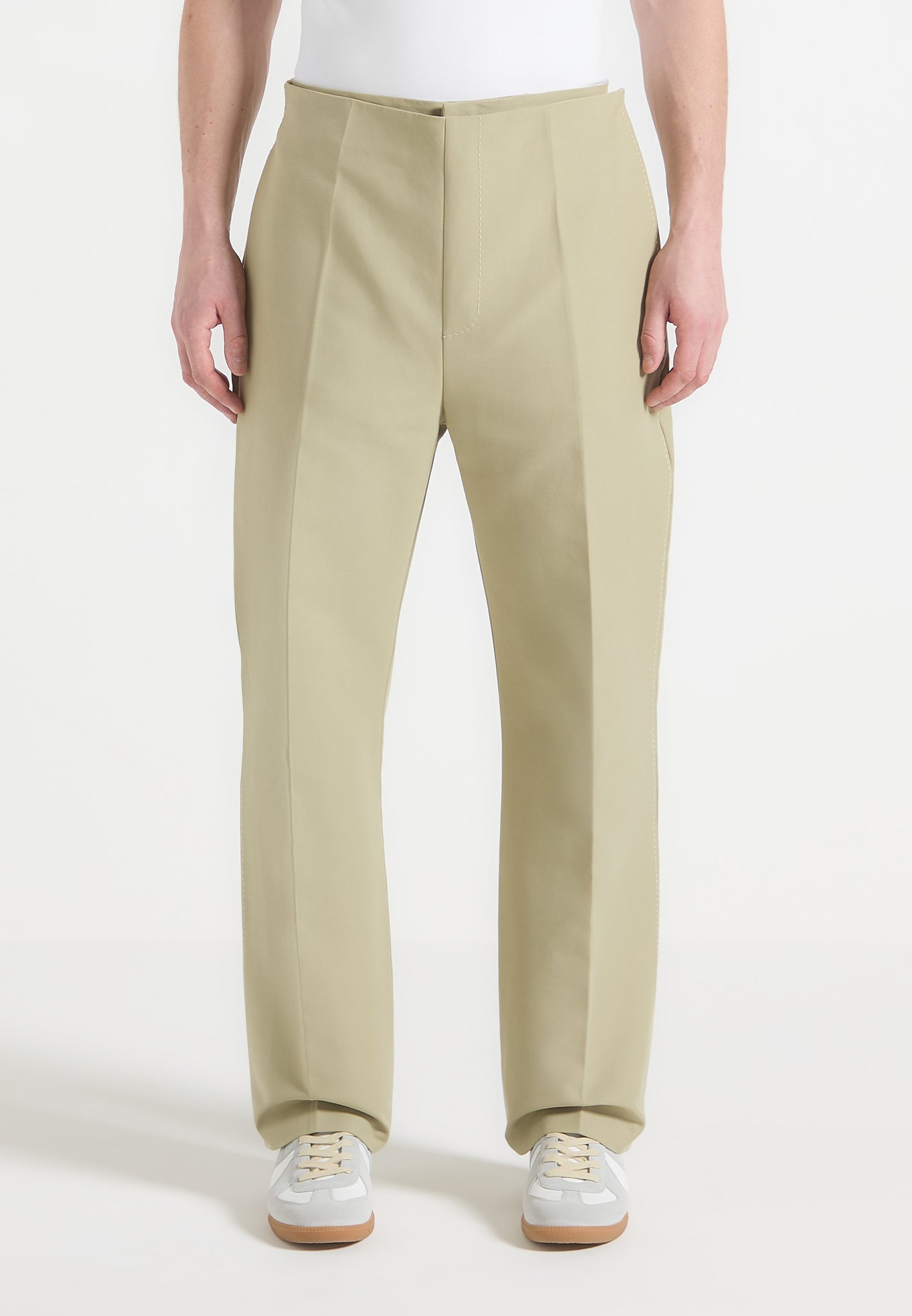 Henri - Foldover Pants - Sage