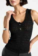 nora-pointelle-knitted-vest-with-knot-button-black