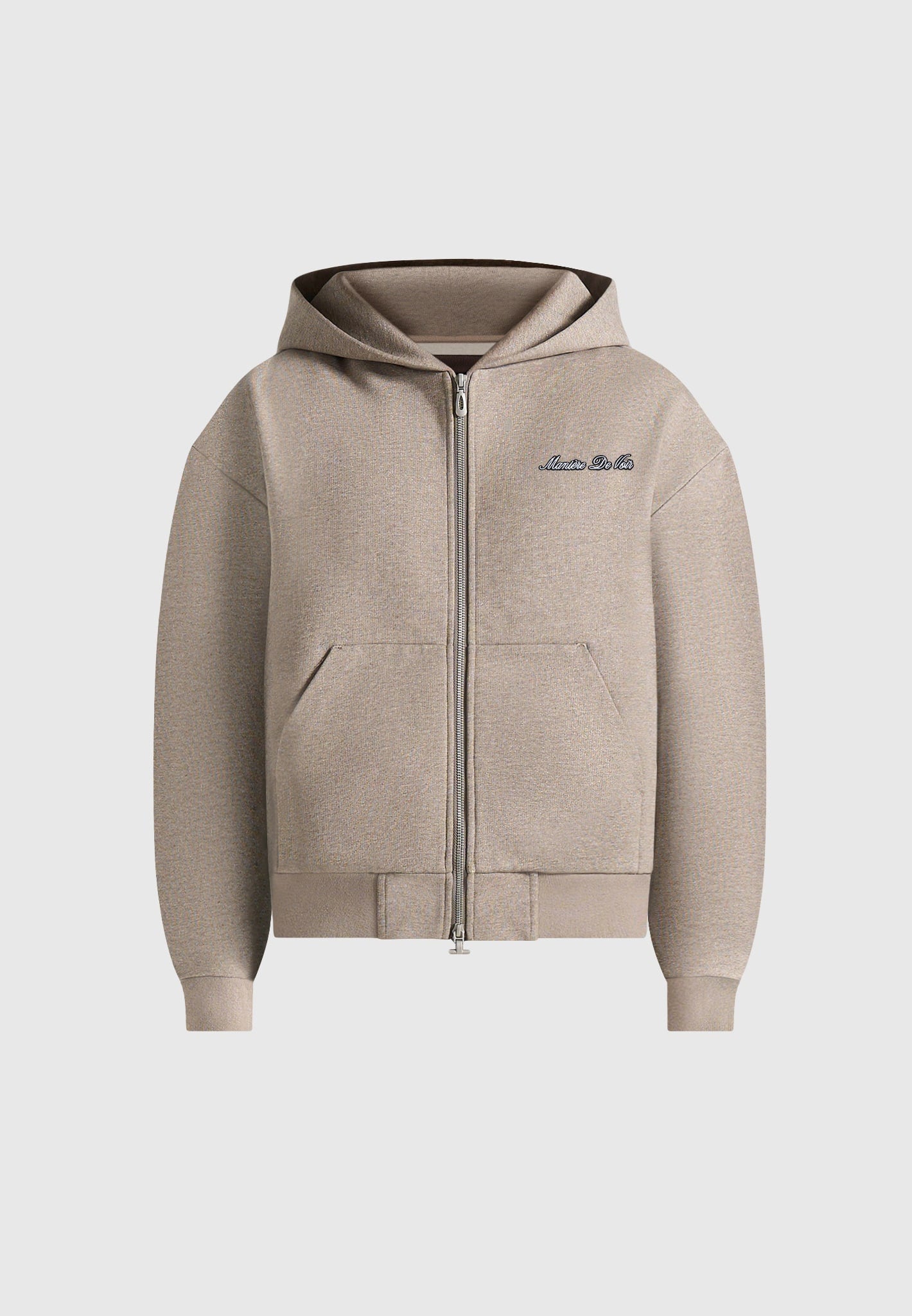 JS002 - Unisex Signature Relaxed Fit Zip Hoodie - Taupe