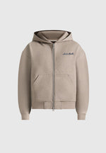 JS002 - Unisex Signature Relaxed Fit Zip Hoodie - Taupe