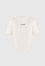 Ari - Unisex Signature Relaxed Fit Cotton T-Shirt - Cream
