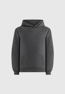 JS007 - Neoprene Minimal Regular Fit Hoodie - Charcoal Grey