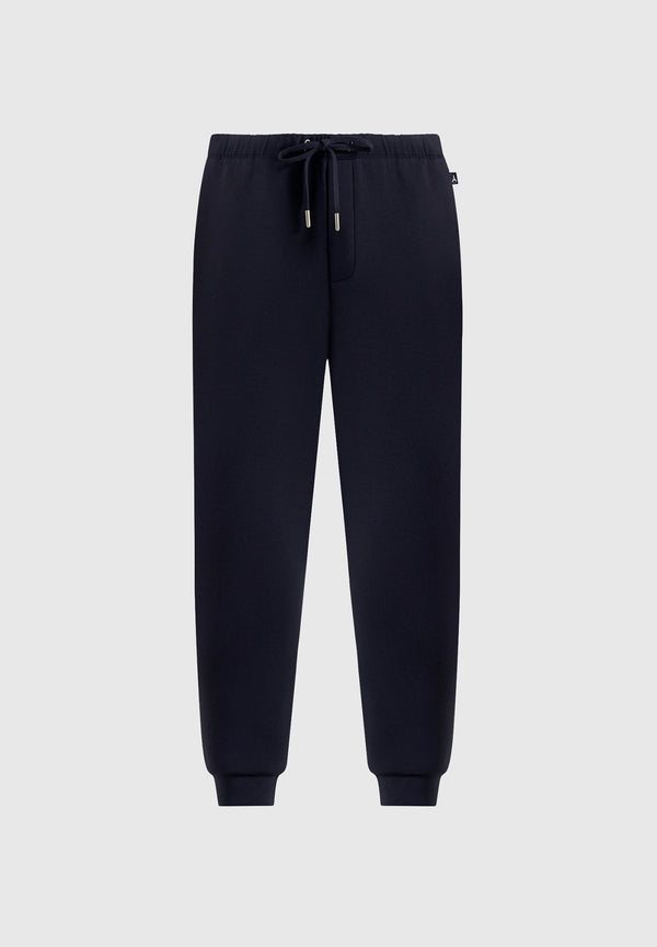 JS008 - Neoprene Minimal Tapered Fit Cuffed Joggers - Navy
