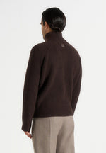 rami-suede-knit-jacket-brown